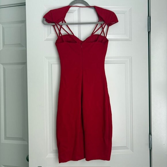 GUESS Red Bodycon Cap sleeve dress - Picture 4 of 4
